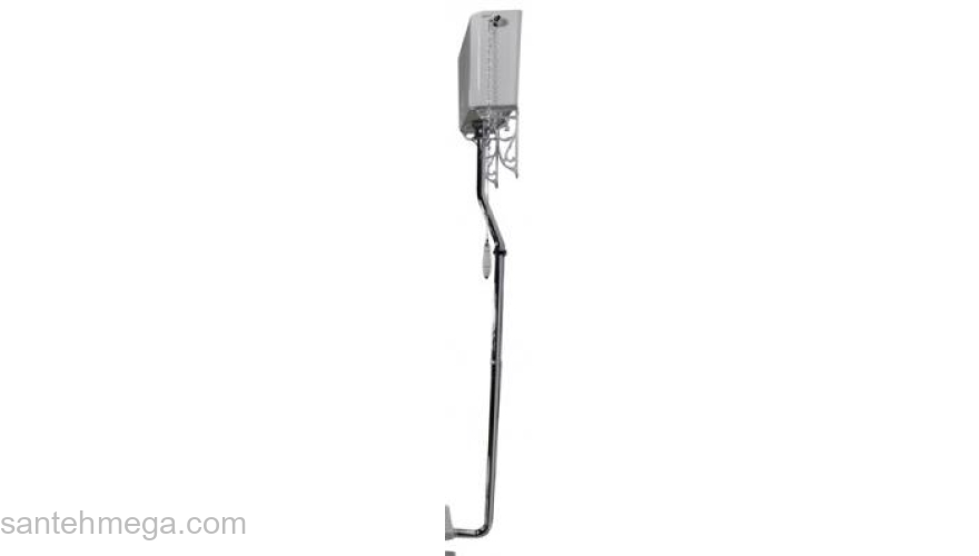 Механизм слива с высокой трубой, кронштейнами и ручкой MAGLIEZZA Retro 7077-CR хром. Фото