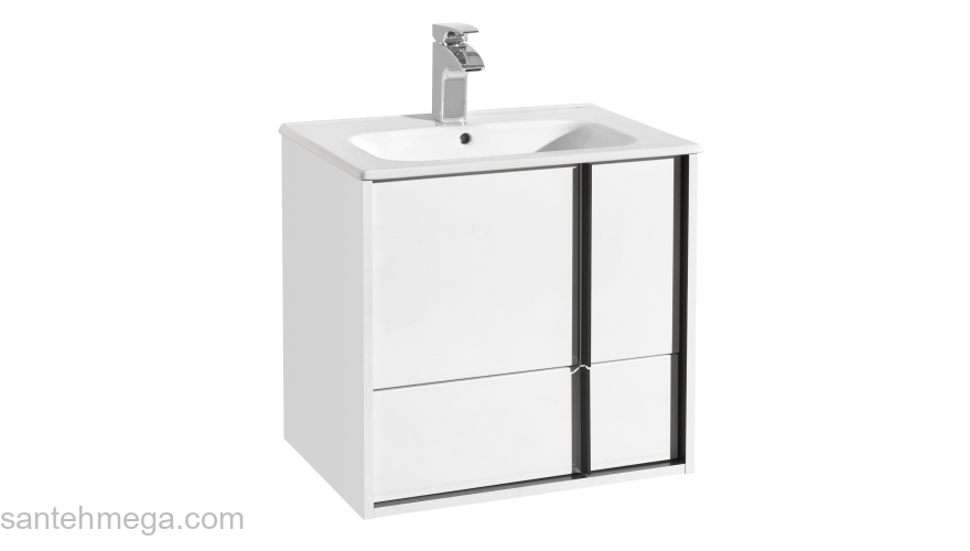 Тумба под раковину подвесная AQUATON Ривьера 60 Белый Матовый 1A238801RVX20. Фото