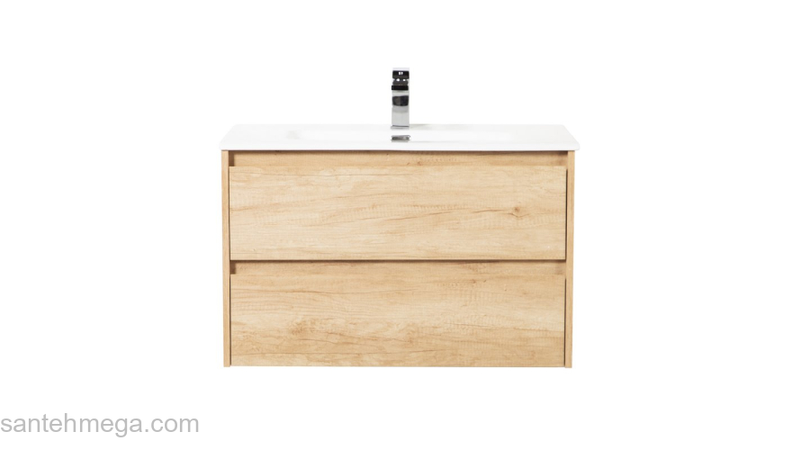 Тумба под раковину подвесная BELBAGNO KRAFT-900-2C-SO-RNN Rovere Nebrasca Nature. Фото