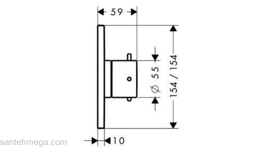 Запорный переключающий вентиль AXOR Starck X 10934000. Фото
