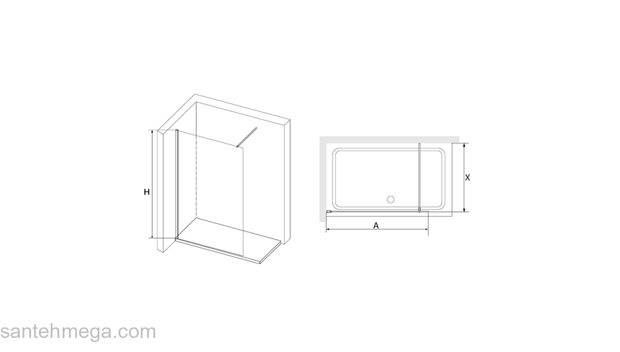 Душевая перегородка RGW WALK IN WA-01 02101014-11 140 см