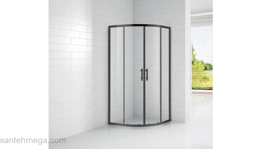 Душевой угол CEZARES Eco ECO-O-R-2-100-C-NERO. Фото