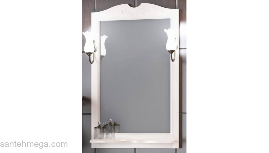 Зеркало OPADIRIS Клио 65 белый. Фото