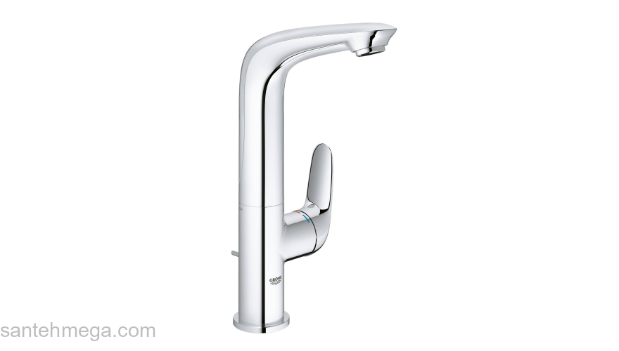 GROHE 23718003 Eurostyle 2015 Solid Смеситель для раковины со сливным гарнитуром, L-Size. Фото