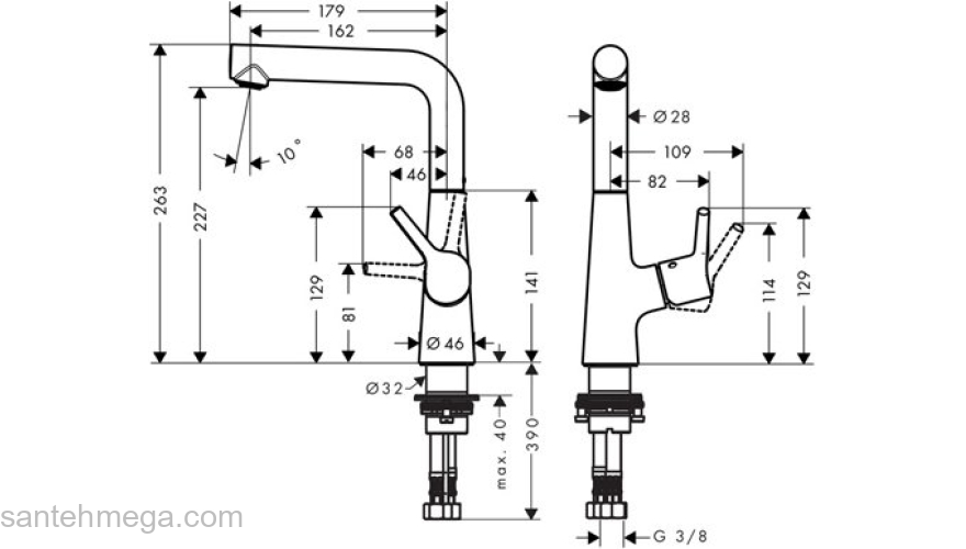 Смеситель для раковины Hansgrohe Talis S 72105000. Фото