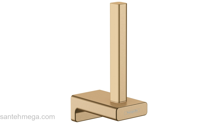 Держатель запасного рулона туалетной бумаги AddStoris Hansgrohe 41756140, шлифованная бронза для ванной комнаты. Фото