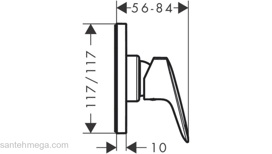 Смеситель для душа Hansgrohe Logis 71604000. Фото