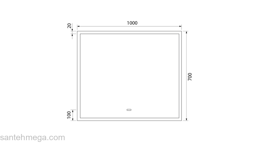 Зеркало с подсветкой 100 см Slide IDDIS SLI1000i98. Фото