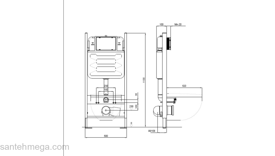 Унитаз с инсталляцией Set Aquatek Либра N-14 INS-0000014+AQ1148N-00. Фото