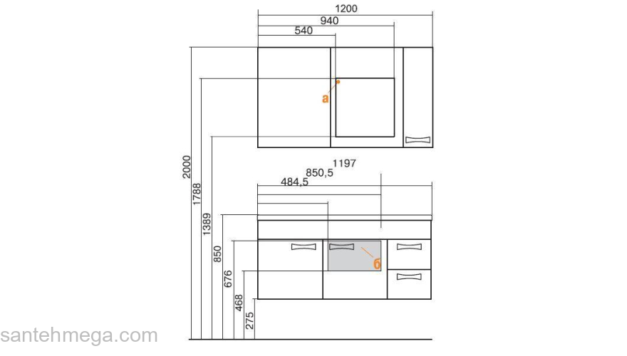 Зеркало-шкаф АКВАТОН Диор 120 (белый) 1A110702DR01R. Фото