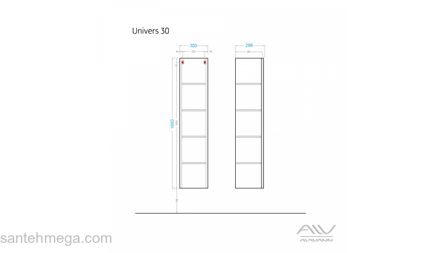 Шкаф-пенал ALAVANN Univers 30. Фото