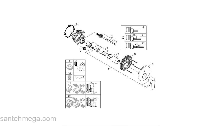 Смеситель для ванны GROHE 24052002 Eurostyle Cosmopolitan, хром. Фото