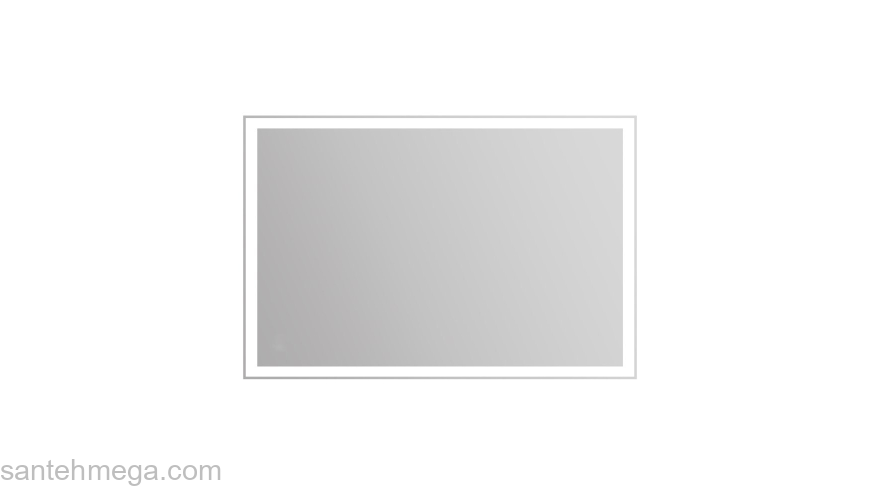 Зеркало с встроенным светильником и кнопочным выключателем BELBAGNO SPC-GRT-1200-800-LED-BTN. Фото