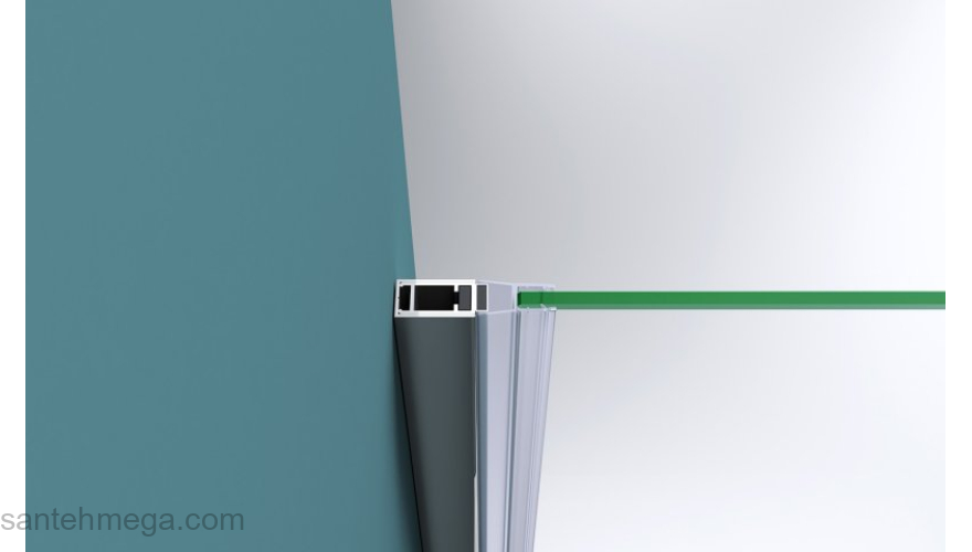 Душевая дверь BELBAGNO KRAFT-B-12-60/60-C-Cr-R. Фото