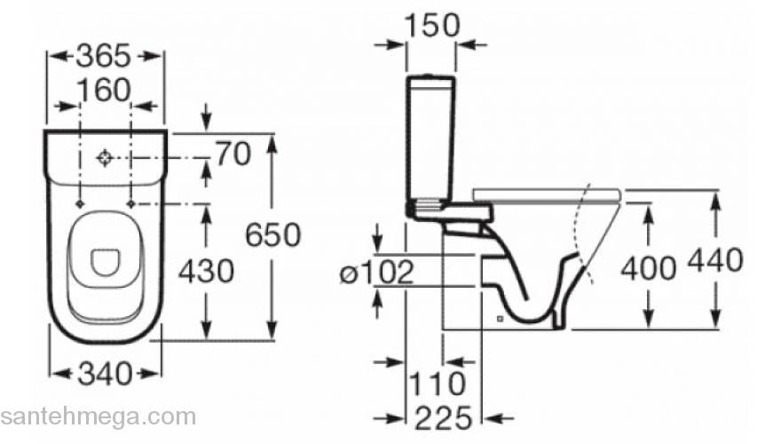 Унитаз напольный ROCA The Gap 342477000. Фото