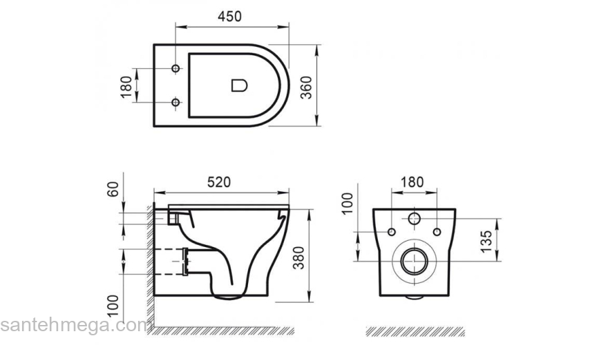 Унитаз подвесной безободковый BELBAGNO Kraft BB064CHR. Фото