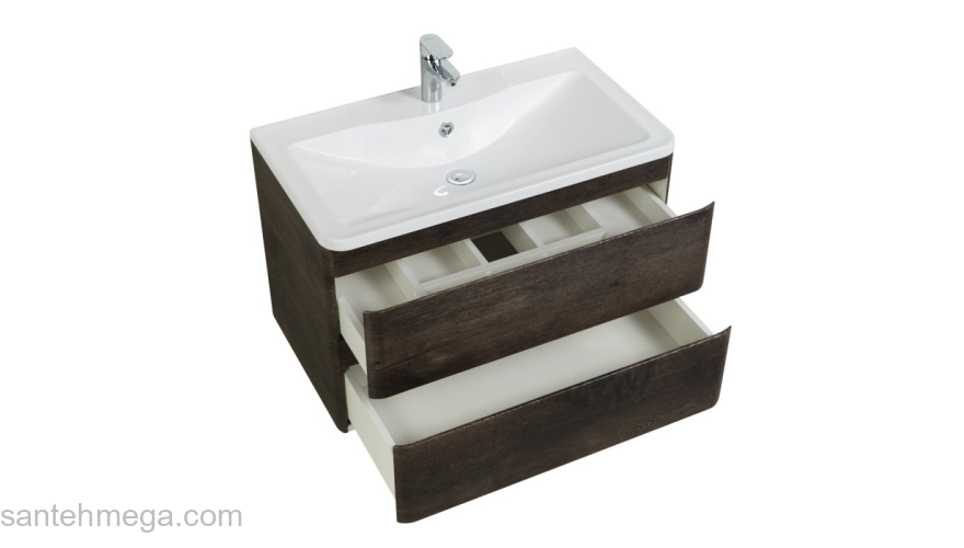 Тумба под раковину подвесная BELBAGNO ALBANO-1200-2C-SO-RNG Rovere Nature Grigio. Фото