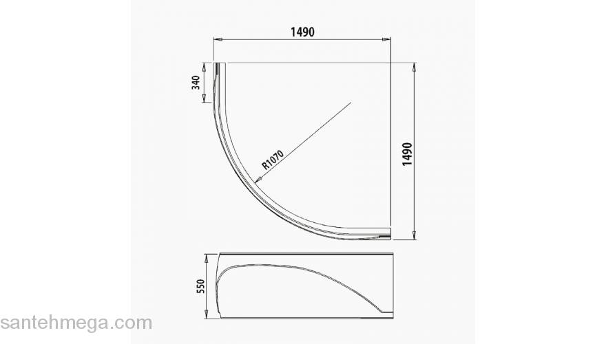 Панель фронтальная для ванны IDDIS Mirro 150 MIR1515i93. Фото