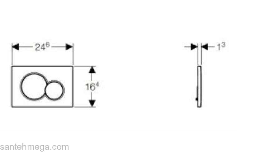 Смывная клавиша GEBERIT Sigma 01 115.770.46.5. Фото