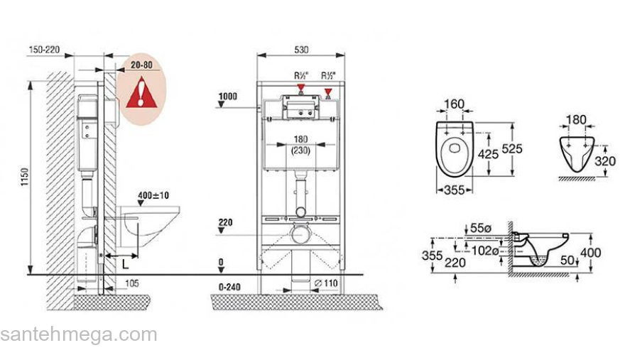 Комплект ROCA Victoria Пэк 4 в 1 893100000. Фото