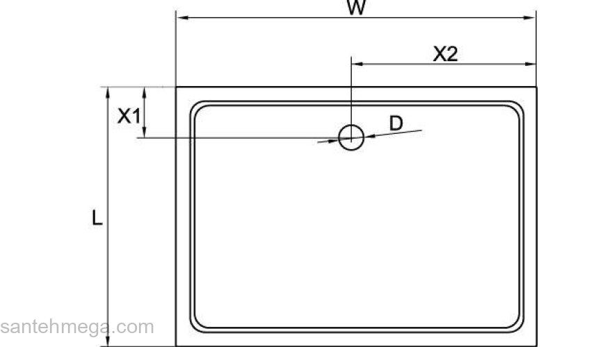 Душевой поддон SMC (стеклокомпозит) CEZARES TRAY-M-AH-180/90-35-W. Фото