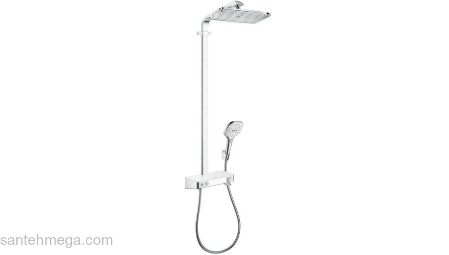 Душевая система HANSGROHE Raindance Select E 360 Showerpipe EcoSmart 27287400. Фото