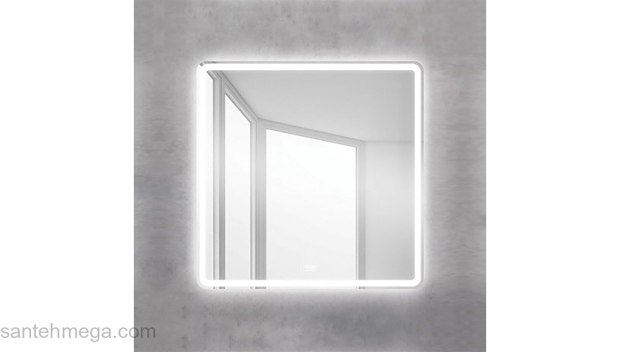 Зеркало с встроенным светильником, сенсорным выключателем и подогревом BELBAGNO SPC-MAR-800-800-LED-TCH-WARM. Фото