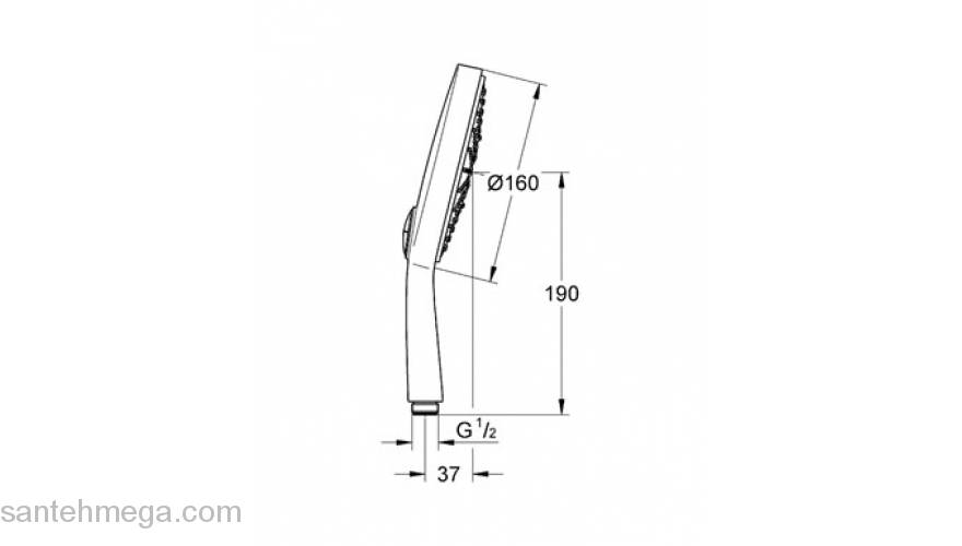 Ручной душ GROHE Power & Soul Cosmopolitan 27668000. Фото