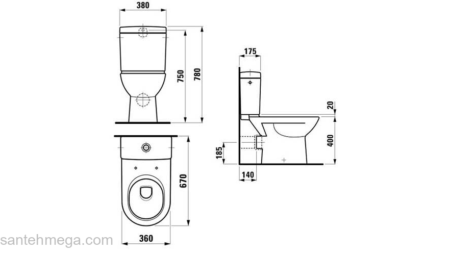 Унитаз напольный LAUFEN PRO 8.2495.6.000.000.1. Фото