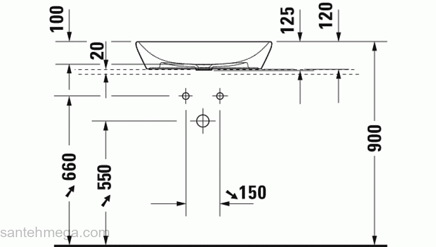 Раковина накладная DURAVIT D-Neo 60х40 2372600070. Фото