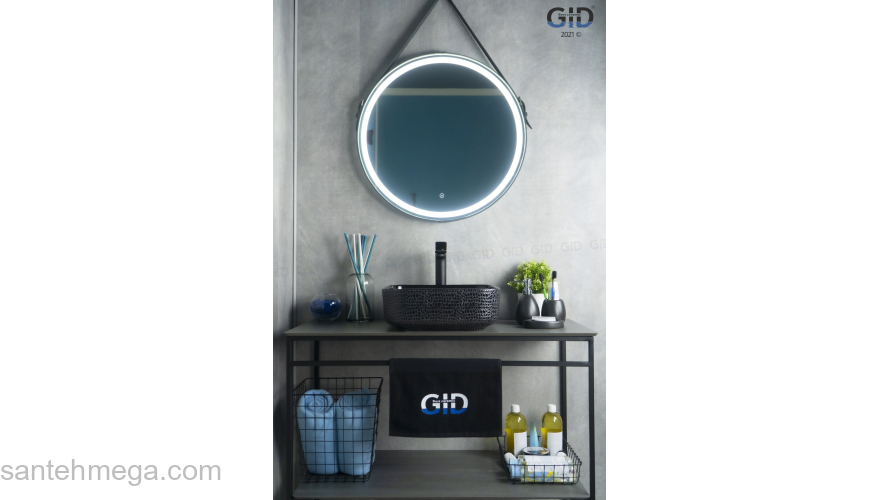 Раковина накладная GID D1303h004 39х39 53310 Черный Глянцевый. Фото