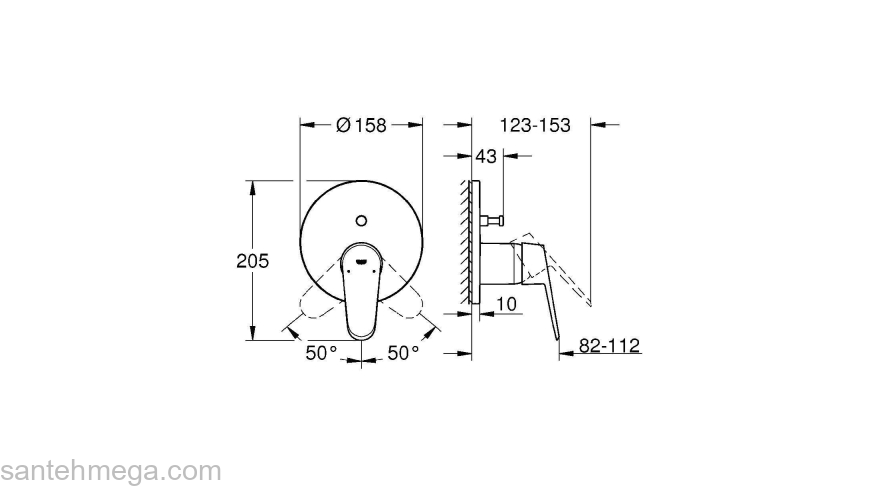 Смеситель для ванны GROHE 24056002 Eurodisc Cosmopolitan, хром. Фото