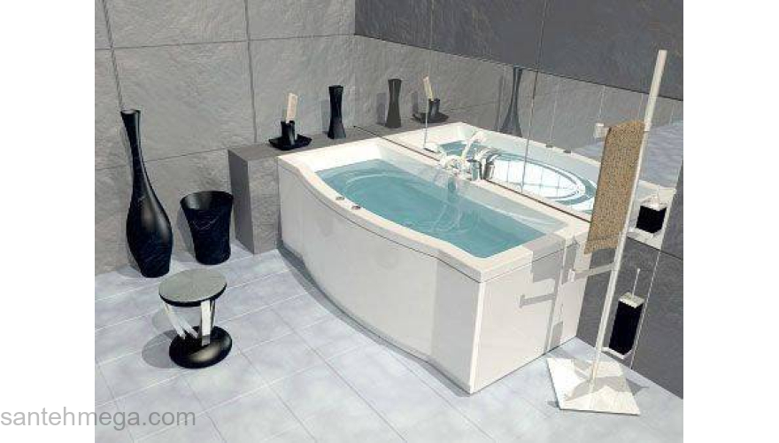 Ванна АКВАТЕК Гелиос 180х90 с гидромассажем. Фото