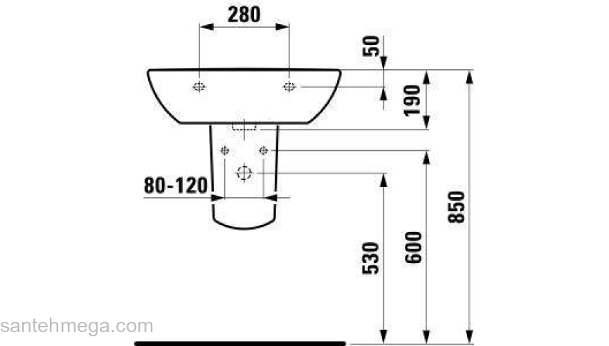 Раковина подвесная LAUFEN Pro 60х48 8.1095.2.000.104.1. Фото