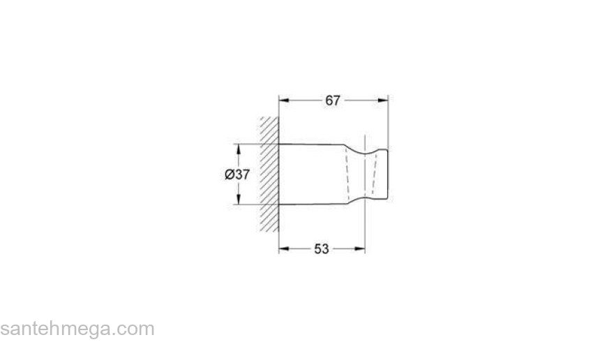 Настенный держатель для душа GROHE Rainshower 27056000. Фото