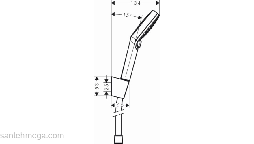 Душевой набор Hansgrohe Crometta Vario 125 26691400, белый/хром. Фото