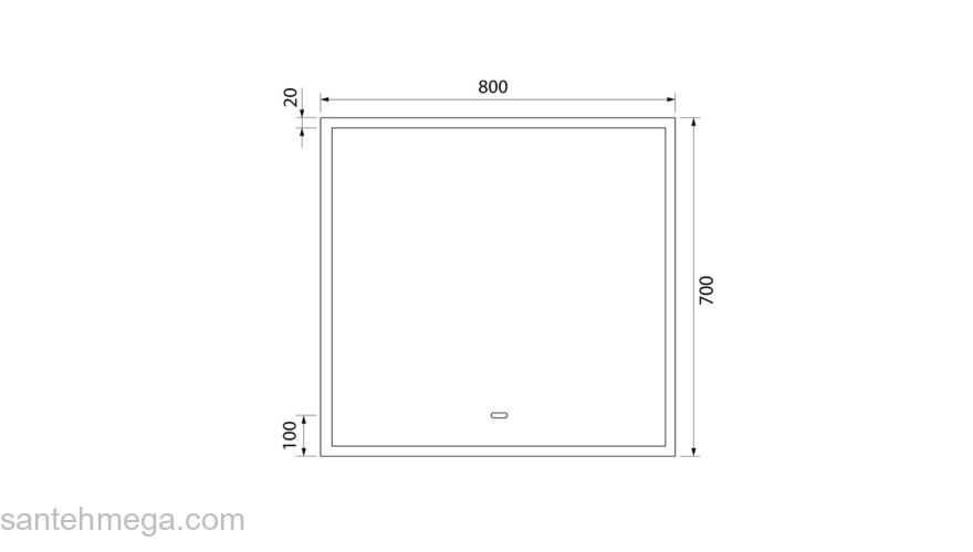 Зеркало с подсветкой 80 см Slide IDDIS SLI8000i98. Фото