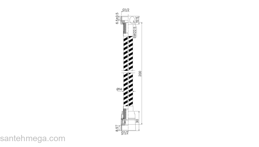 Шланг для душа графитовый матовый силиконовый 2,0м Optima Home IDDIS OPH20GLi19. Фото