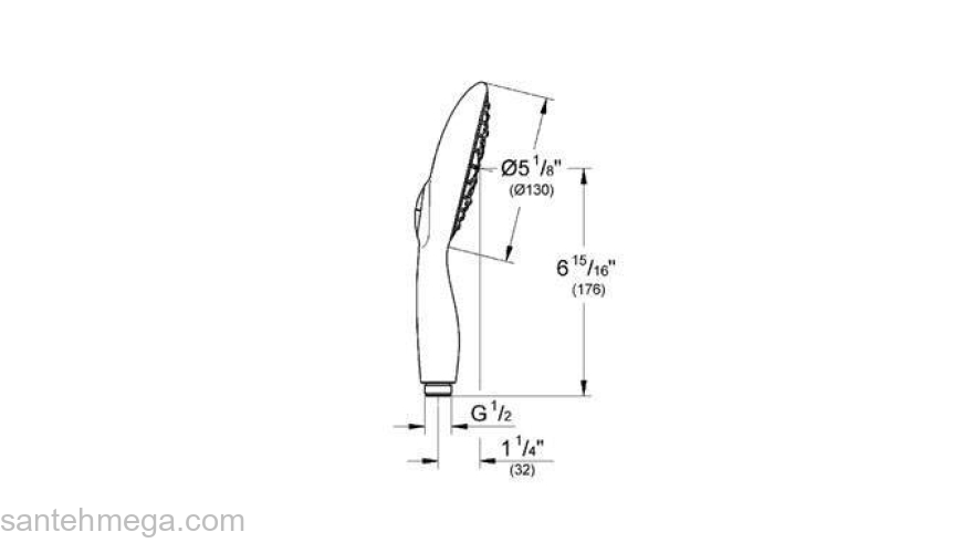 Ручной душ GROHE Power & Soul 27672PV0. Фото