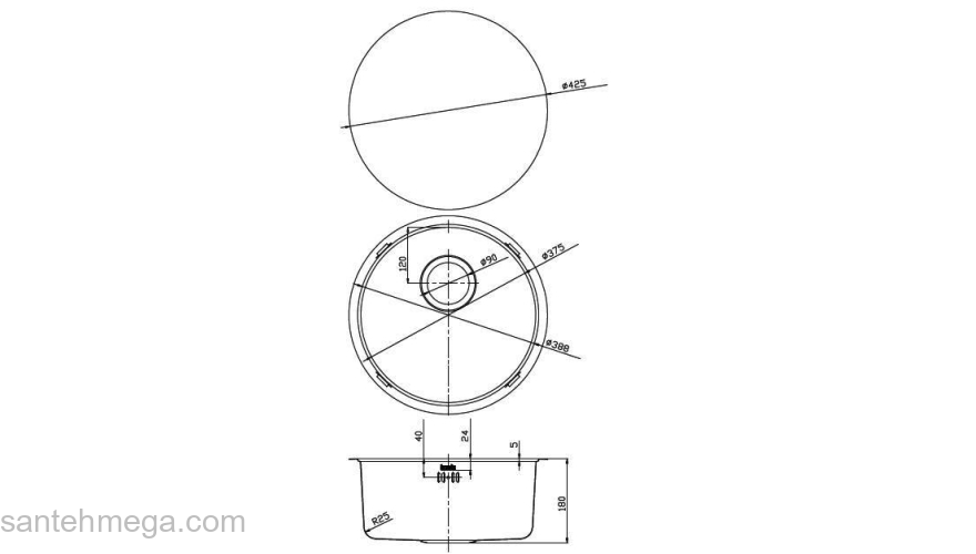 Мойка для подстольного монтажа Edifice IDDIS EDI42P0i77. Фото