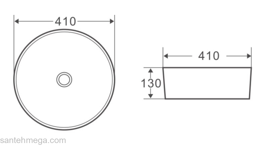 Раковина накладная BELBAGNO 41х41 BB1315-H311 серая матовая. Фото