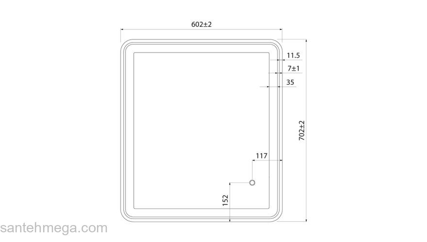 Зеркало 60 см Cloud IDDIS CLO6000i98. Фото
