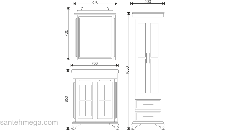 Зеркало SFARZOSO Giovanni 70. Фото