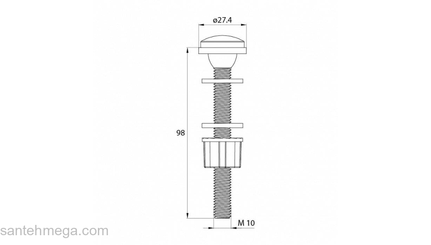 Арматура смывная IDDIS 1-ур н/п тип А F012400-04. Фото