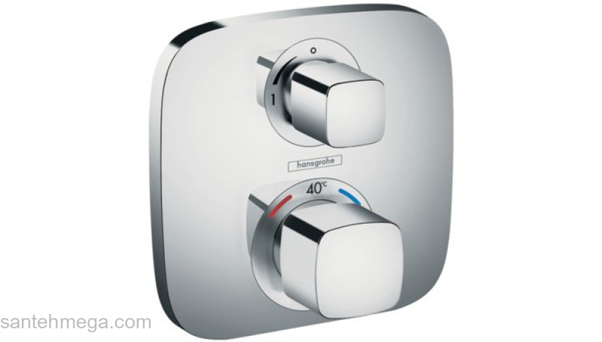 Термостат с запорным вентилем Hansgrohe Ecostat E 15707000 (на 1 потребителя). Фото