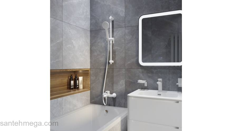 Шланг для душа белый матовый силиконовый 2,0м Optima Home IDDIS OPH20WLi19. Фото