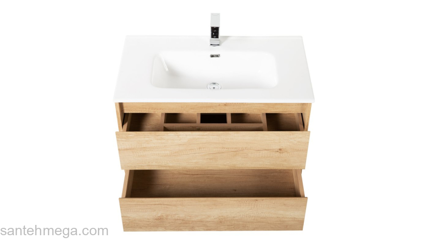 Тумба под раковину подвесная BELBAGNO KRAFT-900-2C-SO-RNN Rovere Nebrasca Nature. Фото