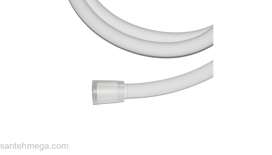 Шланг для душа белый матовый силиконовый 1,2м Optima Home IDDIS OPH12WLi19. Фото