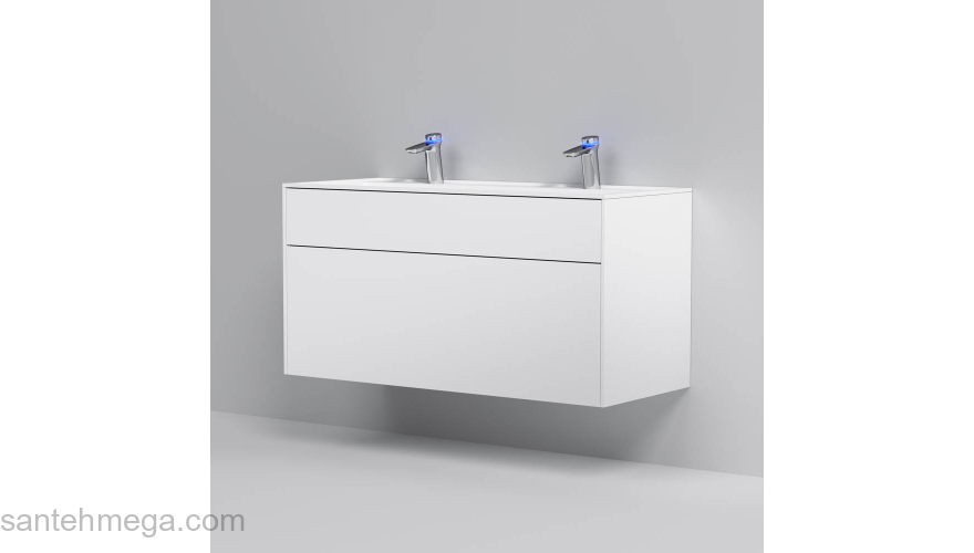 База под раковину подвесная 120 см, 3 ящика, белый матовый AM.PM Inspire 2.0 M50AFHX1203WM. Фото