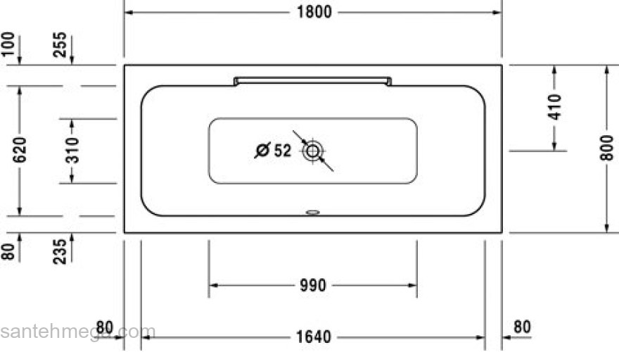 Акриловая ванна DURAVIT Durastyle 180x80 700298000000000. Фото